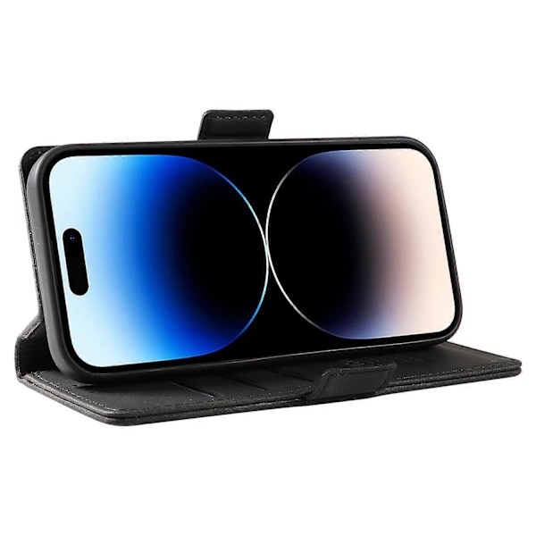 YIKATU YK-005 för iPhone 14 Pro Folio Flip Fodral PU Läder Hud-känsla Ställ Plånbok Mobilskal Multicolor Style E