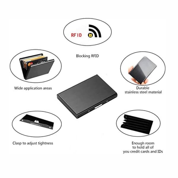 RFID Aluminium Kortlomme - Salg Silver