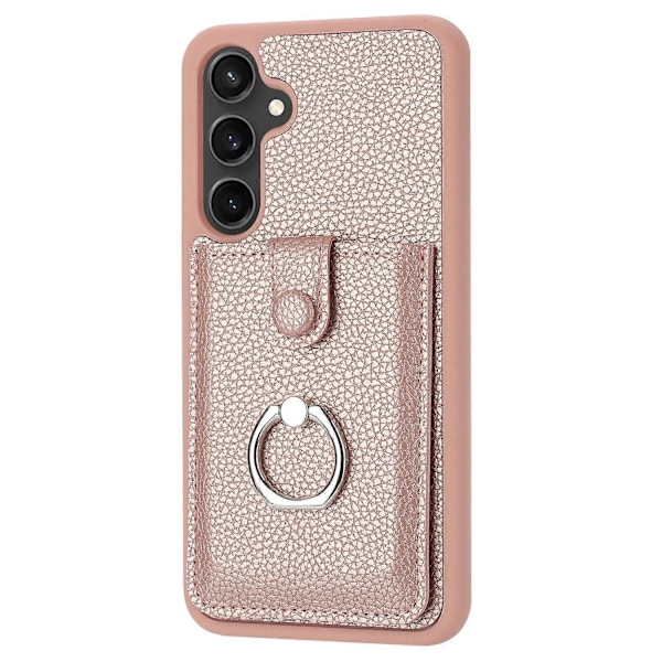 Samsung Galaxy A55 5G -kotelo, korttipaikat, nahkainen takakansi ja rengaspidike Multicolor Style A