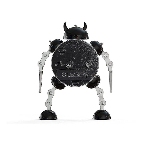 Barnväckarklocka Pojkar Flickor Robotväckarklocka Analog Barnväckarklocka Ingen tickande Tyst väckarklocka black