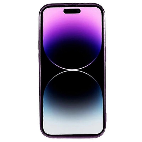 För iPhone 12 Pro 6,1 tum Magnetiskt Skal WANLONFENG Fullständigt Skydd Elektropläterat TPU-skydd med Tem Multicolor Dark Purple