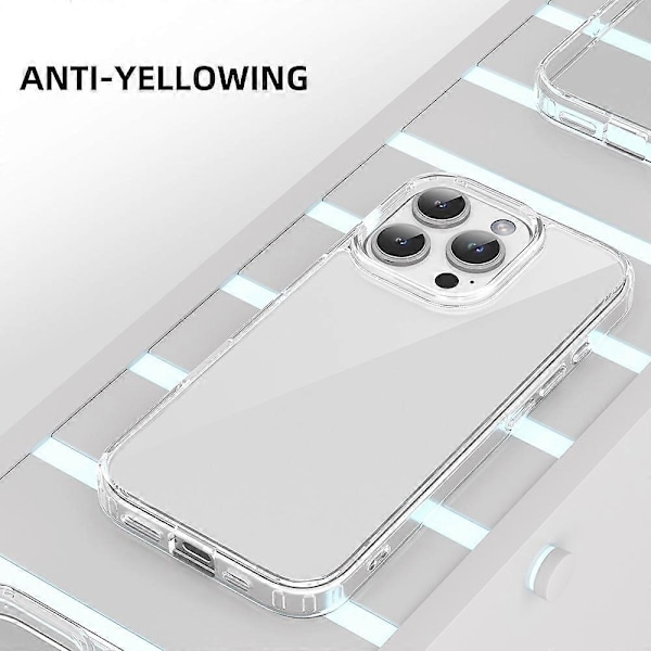 MUTURAL iPhone 16 Pro Max -kotelo pyöristetyillä reunoilla TPU+PC kirkas puhelinkuori