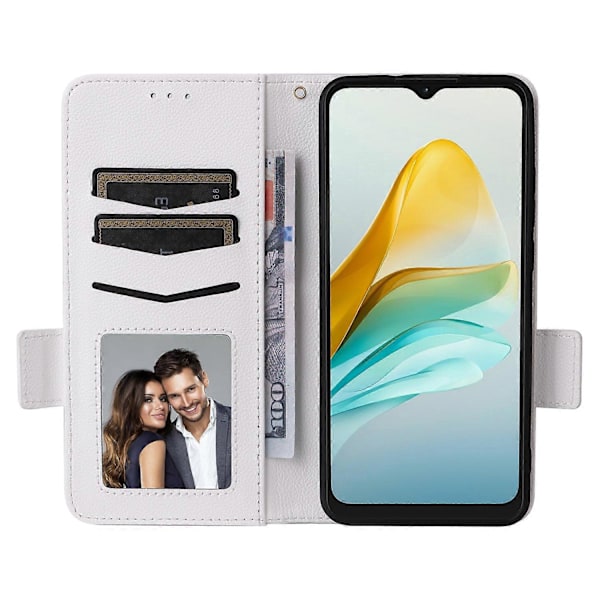 For ZTE Blade A53 Pro Deksel Støtsikkert Telefondeksel PU Lær Shell med Stropp Multicolor Style B