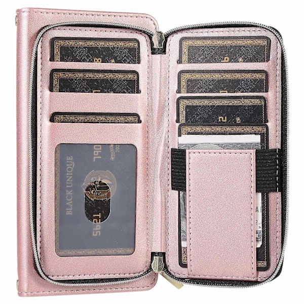 Plånboksfodral för iPhone 14 Pro Max Folio PU Läder Ställ Rombmönstrat Telefonskal med Handrem Multicolor Style E