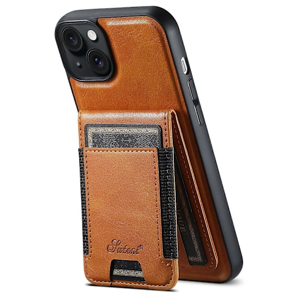 SUTENI H17 Fodral för iPhone 14 Kompatibelt med MagSafe Avtagbar Korthållare Stödfodral Multicolor Khaki