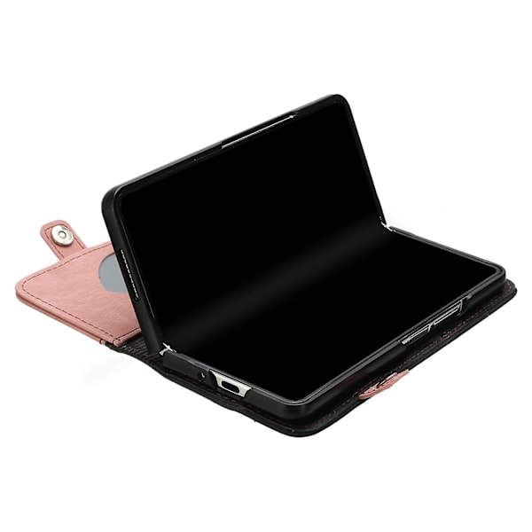 För Samsung Galaxy Z Fold3 5g Pu Läder Phone case Korthållare Cover Pink