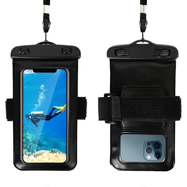 BZ009 Armbånd til 5,5-6,5 tommer telefon Vandtæt Touch Screen telefonetui med snor Multicolor Style A