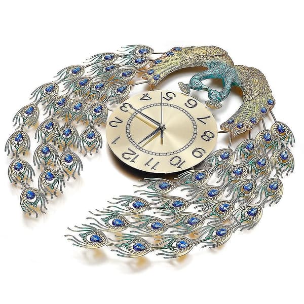 Heminredning Peacock Väggklocka Vardagsrumsklocka Modern konst