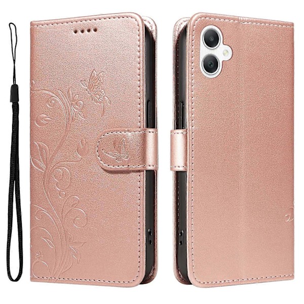 Samsung Galaxy A06 -puhelimen suojakotelo kukkakuviolla, PU-nahkainen lompakkokotelo Multicolor Style B