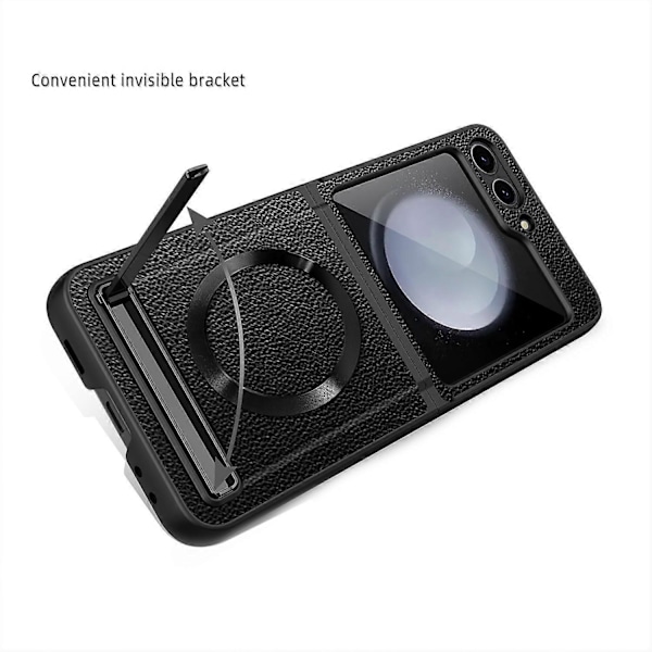 Til Samsung Galaxy Z Flip5 5G Støtteben Cover Hård PC Telefon Cover Kompatibel med MagSafe Multicolor Style B