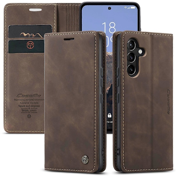CASEME 013 -sarjan puhelinkotelo Samsung Galaxy A54 5G:lle PU-nahkakotelo Lompakkoteline Iskunkestävä suojus Multicolor Style C