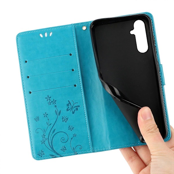 PU-læder telefonpungcover med rem til Samsung Galaxy A56 5G Multicolor Style B