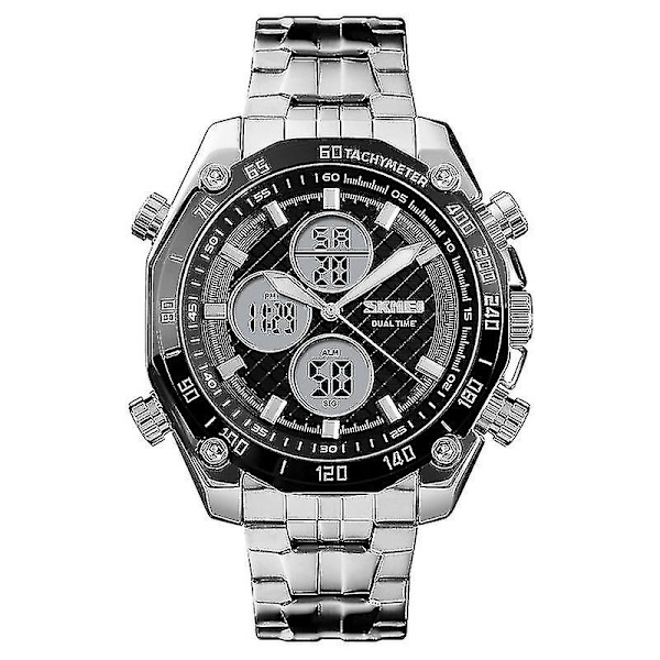 Skmei 1302 Mode Män Fritid Watch Silver