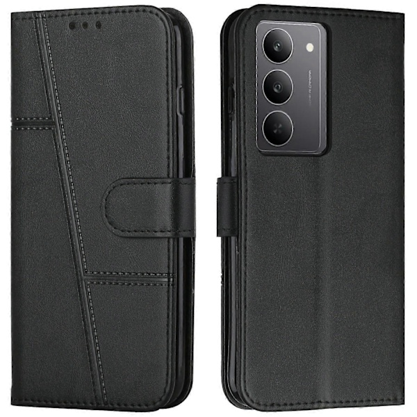 For Realme V60 Pro 5G/C75 Deksel Stativ Flip Beskyttende Lær Telefondeksel Multicolor Black
