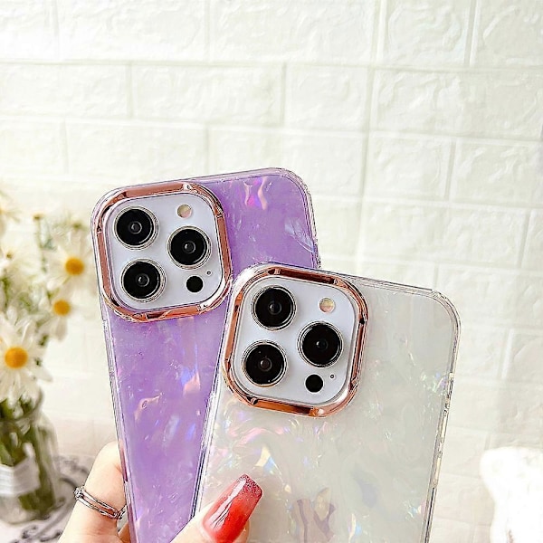 TPU+PC Telefondeksel for iPhone 15 Pro Max, IMD Skallmønster Beskyttelsesdeksel Multicolor Style C
