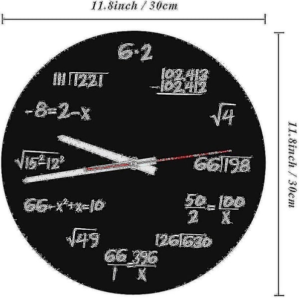 Akrylväggklocka Creative Math Unik Design Rolig Formula Clock