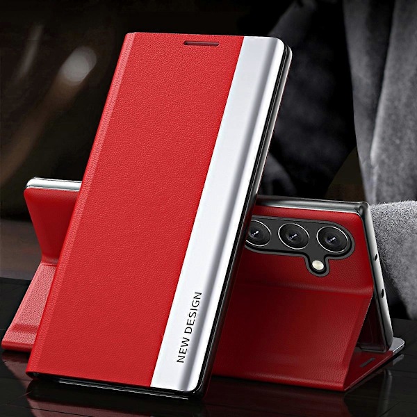 Til Samsung Galaxy A54 5G Elektroplettering PU Læder Telefon Cover Stativ Anti-ridse Smartphone Etui Multicolor Style D