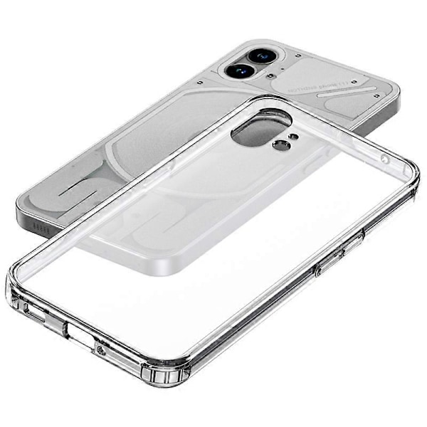 För Nothing phone (1) 5G Transparent Mobilskal TPU+Akryl Anti-gulnande Hybridfodral