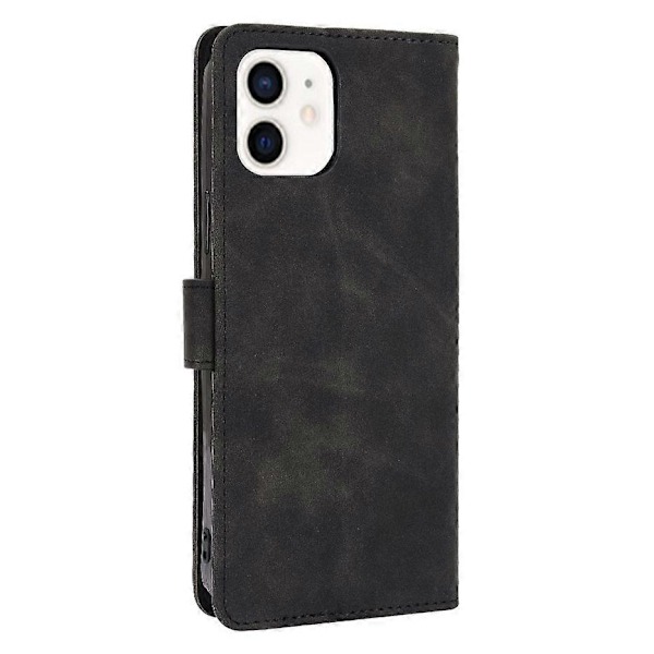 Skin-Touch Ställfunktion PU Läder Skyddande Flip Folio Fodral för iPhone 13 6.1 tum Multicolor Style A
