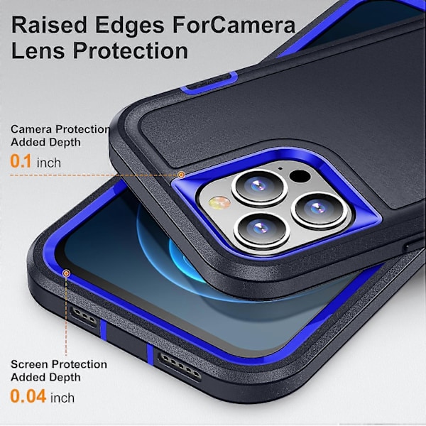 For iPhone 12/12 Pro Anti-Scratch Deksel TPU+PC Fallbeskyttelse Telefondeksel Multicolor Style C