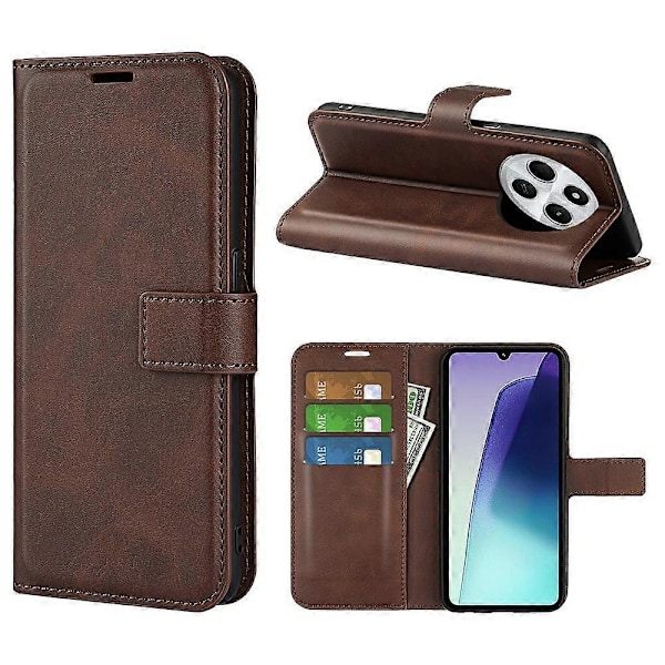 Ställfodral för Xiaomi Poco C75 4G/Redmi 14R 5G/14C 4G, reptåligt telefonfodral i kalvtexturerat läder Multicolor Style G