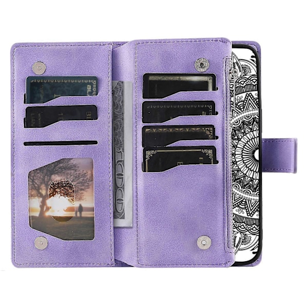 Til Samsung Galaxy A05s 4G Etui Telefon Cover Wallet PU Læder Stand Shell med Rem Multicolor Style F