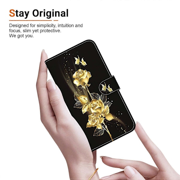 Plånboksfodral för Realme 13+ 5G, Anti-Drop Läder Flip Cover med Mönstertryck Multicolor Style G