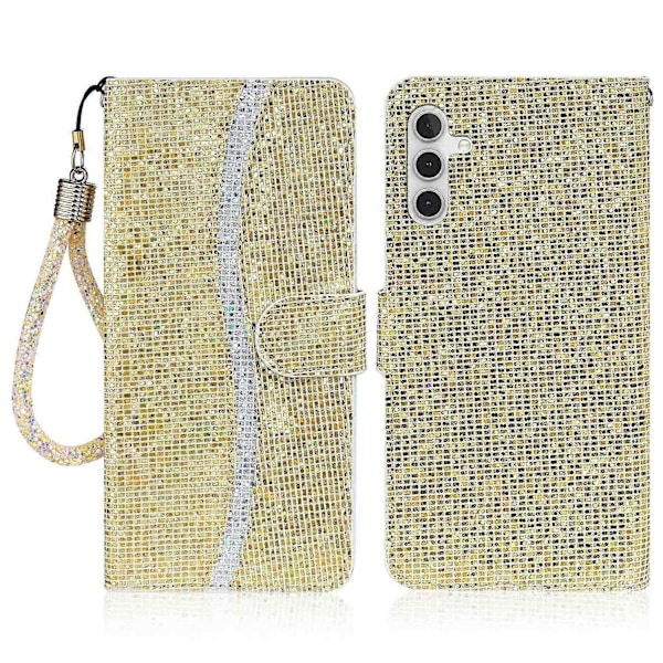 Samsung Galaxy S23 FE -kotelo PU-nahkainen lompakkokorttipaikka kimalteleva puhelinkotelo Multicolor Style D