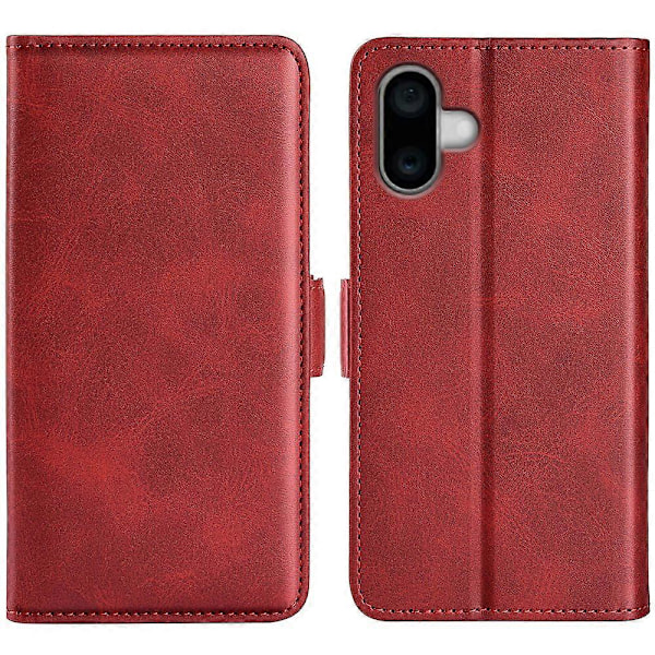 For iPhone 16 Etui Folio Flip Læder Wallet Stand Telefon Cover Multicolor Style B