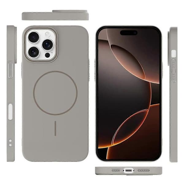 Skal för iPhone 16 Pro Max Kompatibelt med MagSafe Slim PC Baksida Multicolor Titanium Grey