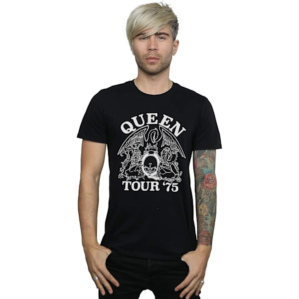 Queen Men's Tour 75 Crest T-shirt Vuxen S-3xl Txu234 Black M