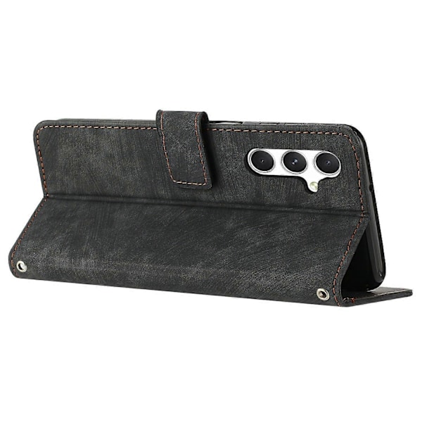 Til Samsung Galaxy A36 5G Etui Prægede Linjer Læder Telefon Cover Foldbart Stativ Multicolor Style E
