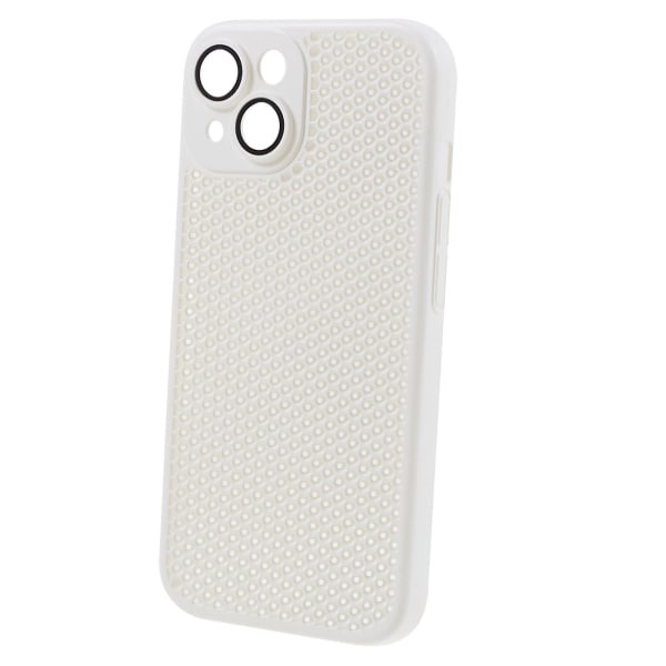 IPhone 15 takakansi linssisuojakalvolla, lämmönpoisto, kova PC-puhelinkotelo White