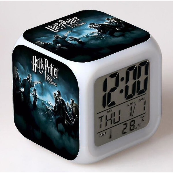 Harry Potter Herätyskello Värikäs Valoisa Yövalo Opiskelijan Yöpöydän Herätyskello Design Joululahja Syntymäpäivälahja Tyyli P
