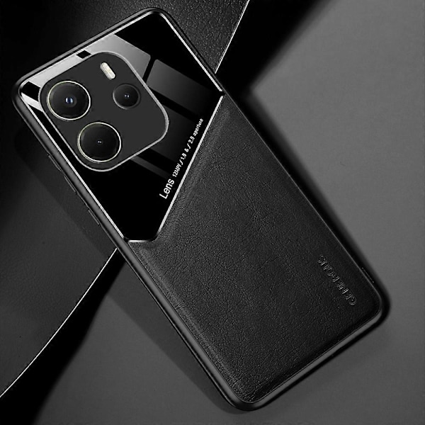Xiaomi Redmi Note 14 4G (163,25x76,55x8,16mm) Kotelo Nahkapäällysteinen PC+TPU Puhelimen Takakuori Multicolor Black