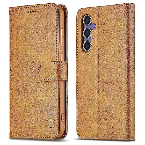 LC.IMEEKE Etui til Samsung Galaxy A16 5G/A16 4G Kalveskindsstruktur PU Læder Stand Wallet Telefon Cover Multicolor Style B