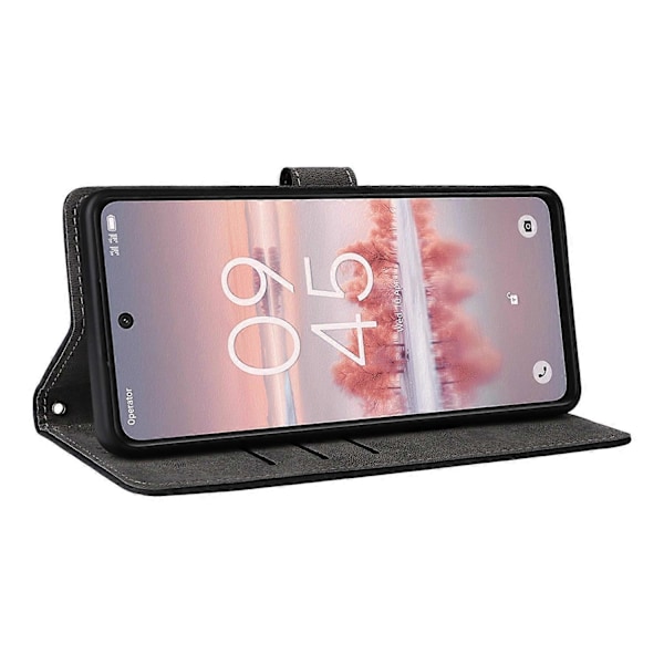 Til TCL 60 NxtPaper 4G Etui Wallet RFID-blokering PU Læder Telefon Cover Stativ med Rem Multicolor Black
