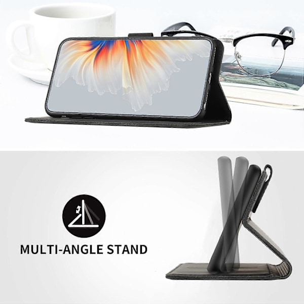 YX003 Plånboksfodral i PU-läder med Ställ för Samsung Galaxy A54 5G, Präglat Mönster Multicolor Style D