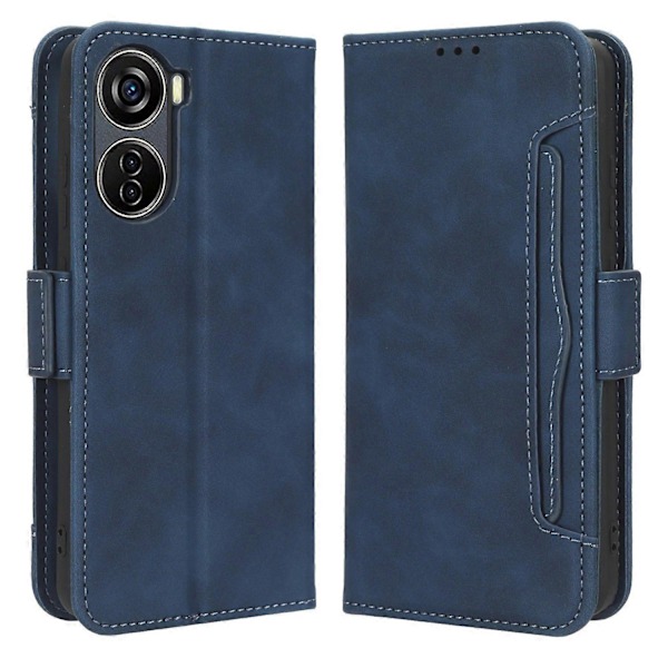 För ZTE Blade V40 Design PU Läder Telefonfodral Ställ Flera Kortplatser Plånbok Smartphone Skydd