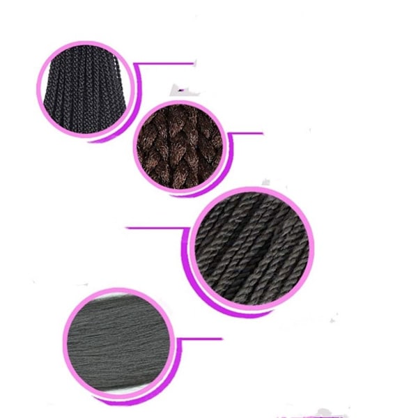 Braid Hair Peruk Bangs Hårband 4 4 4