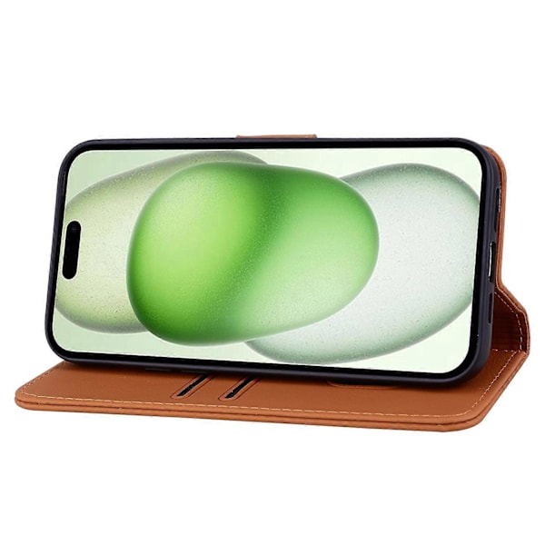 Til iPhone 15 Plus Cover Rhombus Prægning Business Læder Telefon Cover med Wallet Stand Multicolor Style C
