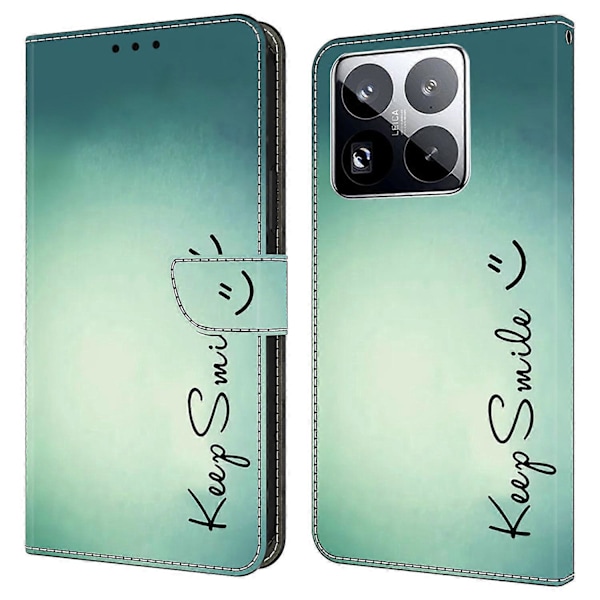Xiaomi 15 Pro -kotelo PU-nahkalompakko puhelinkotelo jalustalla Multicolor Keep Smile