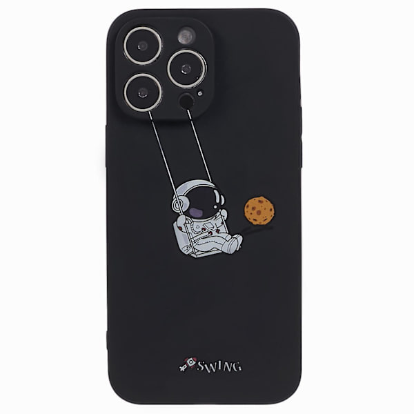 För Iphone 13 Pro Max Astronaut Design phone case Stötsäkert skyddande mjukt Tpu- cover Swing Astronaut Black