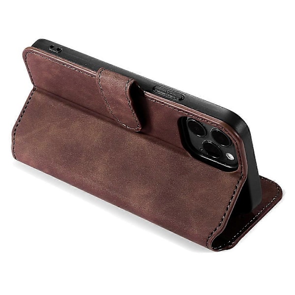 Retro Læder Telefoncover med Pung Stand Design og Praktisk Rem til iPhone 13 Multicolor Style F
