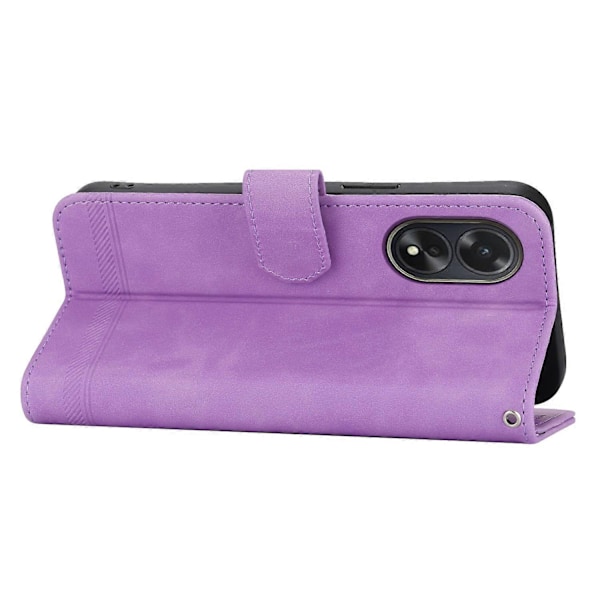DIERFENG DF-03 Fodral för Oppo A38 4G, Präglat Telefonställ Skydd Magnetisk Plånbok Multicolor Style D