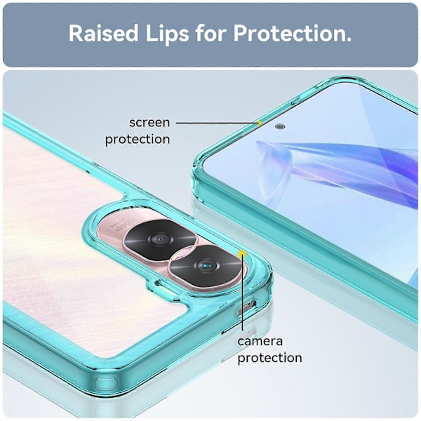 Honor 90 Lite 5G/X50i 5G TPU+Akryyli Puhelimen Takakuori Kirkas Suojaava Iskunkestävä Kotelo Multicolor Style E