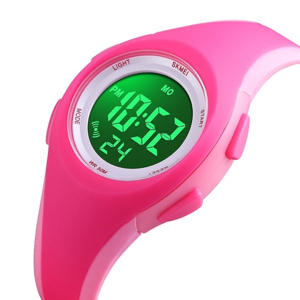 Skmei 1459 Barn Liten Elektronisk Watch Svart Pink