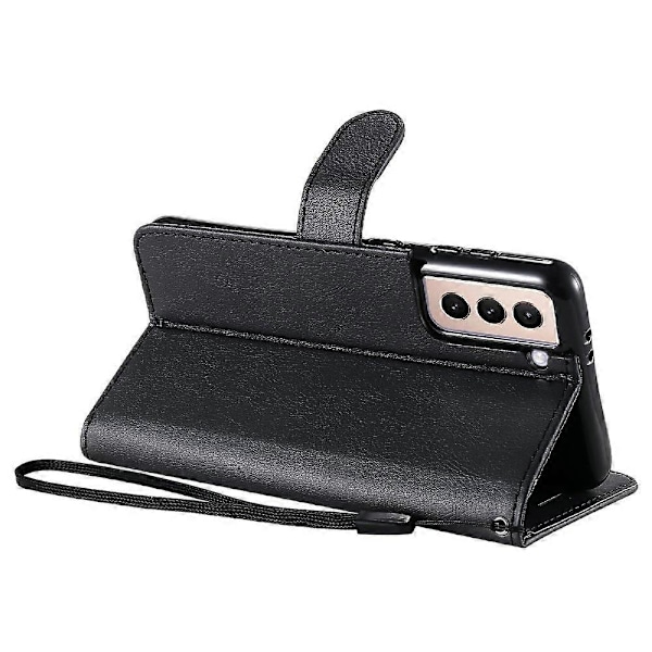 Well-Protected KT Leather Series-2 Solid Color PU Leather Telefonveske Lommebok Stativ Deksel med Stropp
