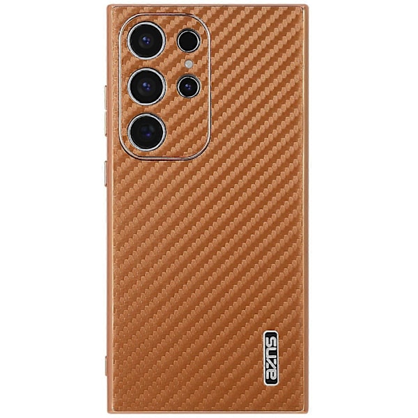AZNS Deksel til Samsung Galaxy S23 Ultra Elektroplettering Karbonfibertekstur PU+TPU Telefondeksel Multicolor Style C