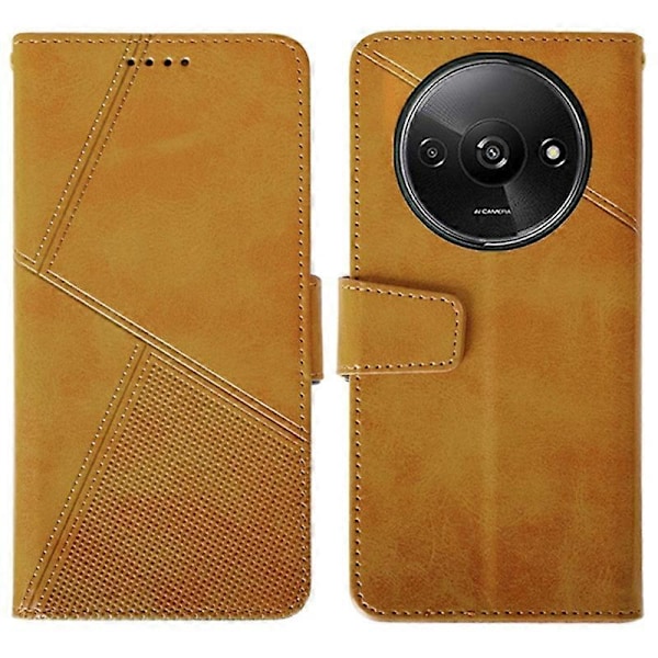 IDEWEI Fodral för Xiaomi Redmi A3 4G/Poco C61 4G Kalvtextur Plånbok PU Läder Flip Telefonfodral Multicolor Style C